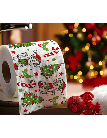Rouleau Papier Toilette Noël – Lutins 2 Couches 30 m