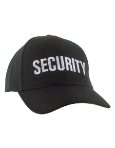 Casquette Noire “Security” – Accessoire Gardien, Police & Sécurité
