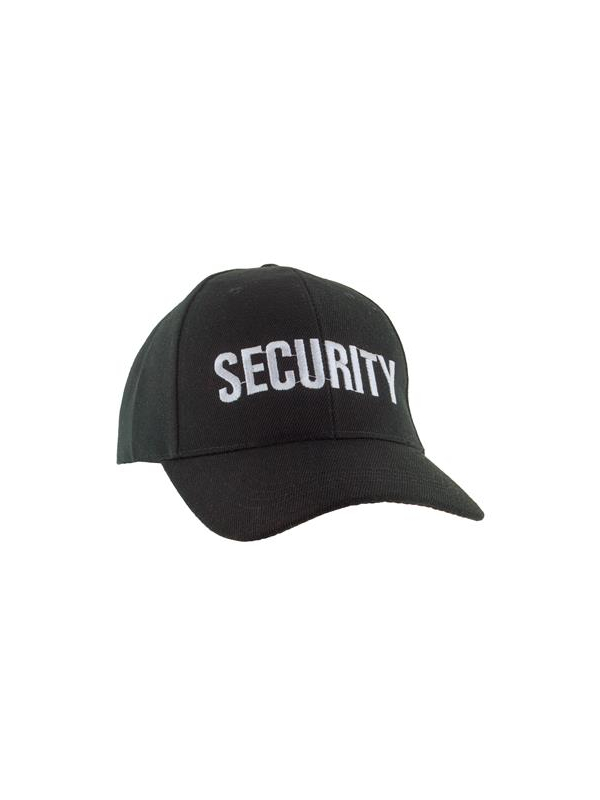 Casquette Noire “Security” – Accessoire Gardien, Police & Sécurité
