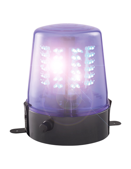 Gyrophare LED Bleu – Effet Police Rotatif