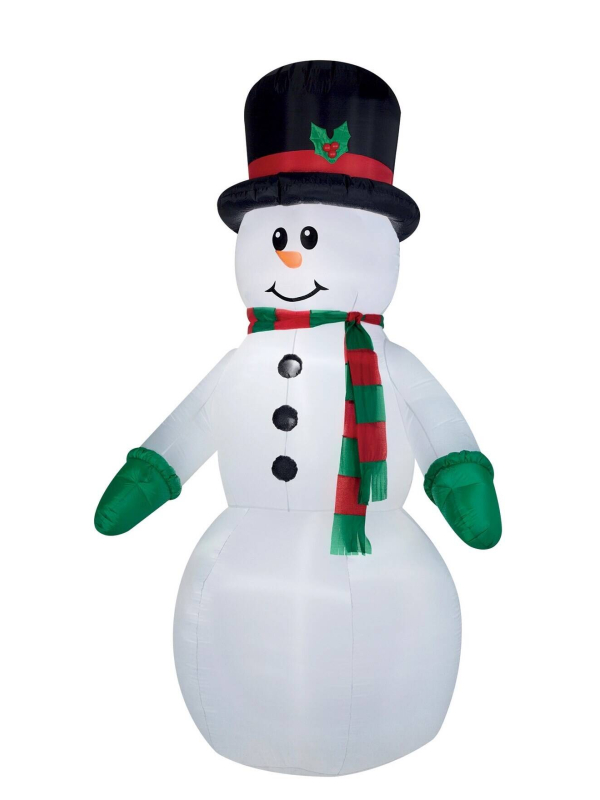 Bonhomme de Neige Gonflable Lumineux 2,40 m – Décoration de Noël Géante