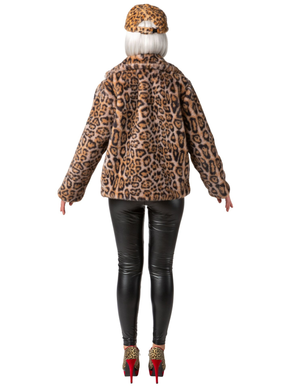Manteau Léopard Court en Fausse Fourrure – Mixte S/M à XXXL – Style Excentrique Carnaval & Années 80