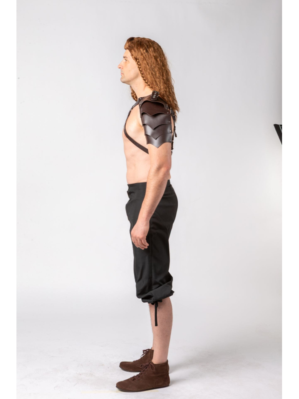 Épaulières Viking Homme – Armure Médiévale Fantasy en Simili Cuir (Spaulders Guerrier)