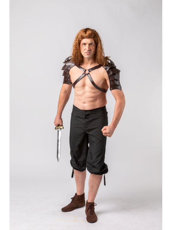 Épaulières Viking Homme – Armure Médiévale Fantasy en Simili Cuir (Spaulders Guerrier)