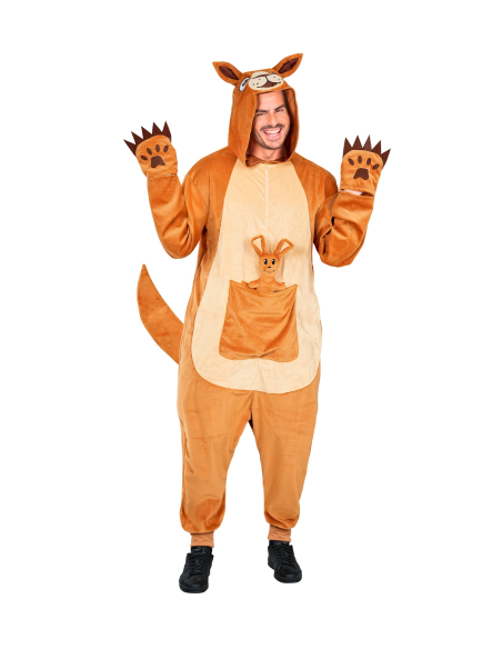 Déguisement Kangourou Adulte – Combinaison Peluche S/M, L/XL & XXL