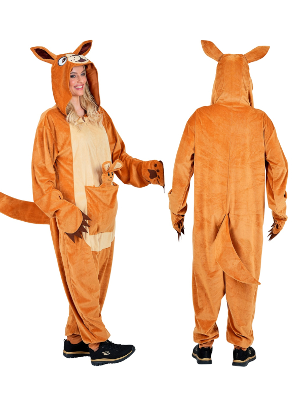 Déguisement Kangourou Adulte – Combinaison Peluche S/M, L/XL & XXL