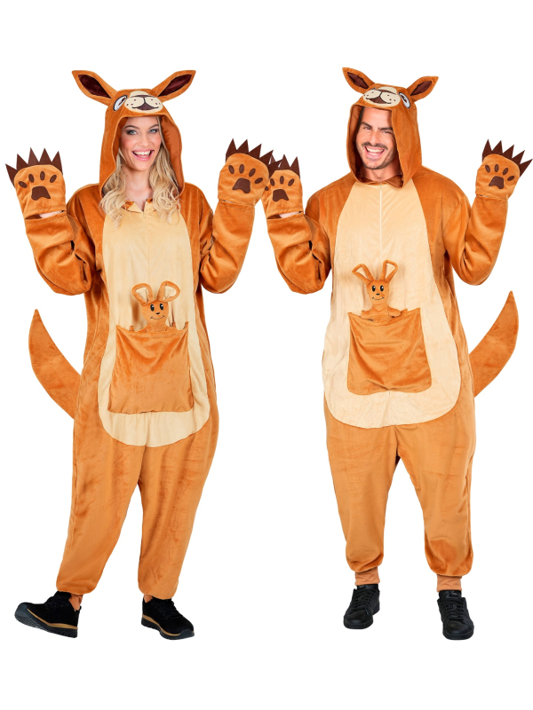 Déguisement Kangourou Adulte – Combinaison Peluche S/M, L/XL & XXL