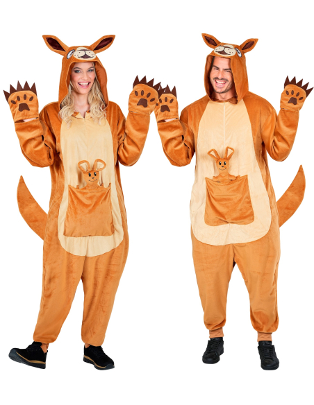 Déguisement Kangourou Adulte – Combinaison Peluche S/M, L/XL & XXL