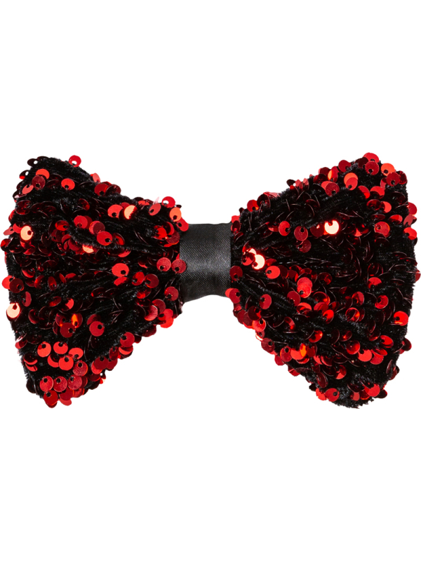 Nœud Papillon à Paillettes Ajustable – Rouge