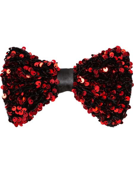 Nœud Papillon à Paillettes Ajustable – Rouge