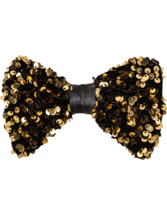 Nœud Papillon à Paillettes Ajustable – Doré