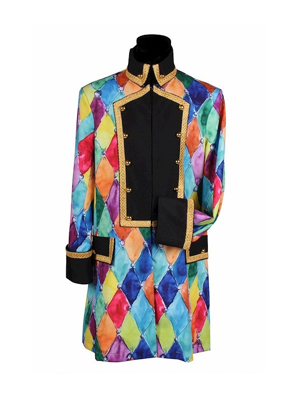 Veste Arlequin Royale Multicolore – Costume Premium Homme (S à XXL)