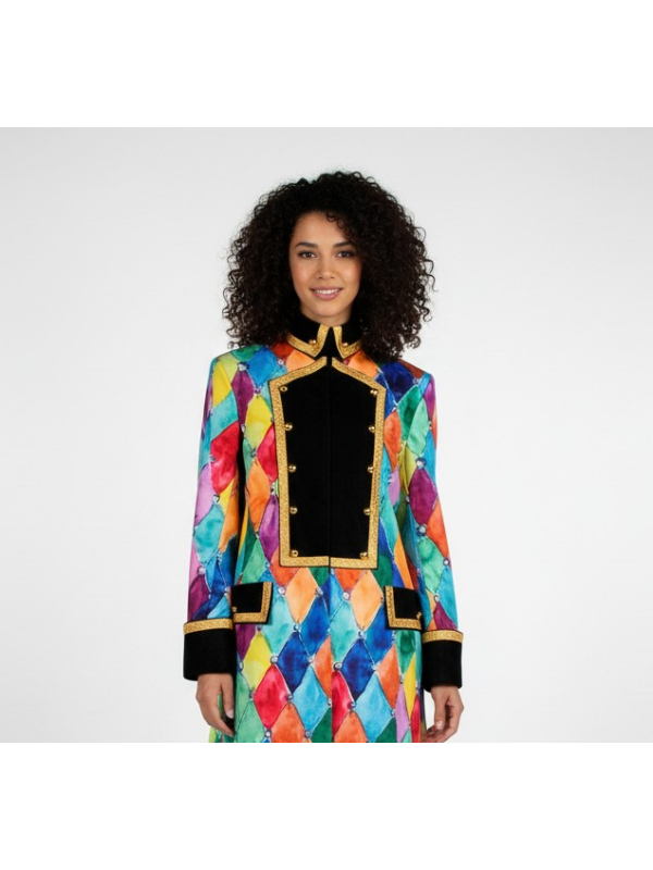 Veste Arlequin Royale Femme – Costume Carnaval Premium