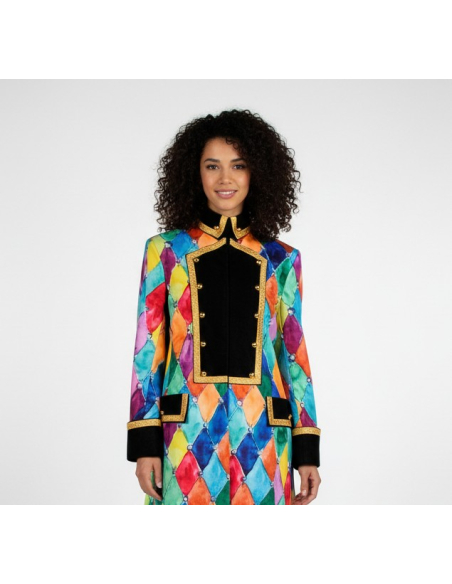 Veste Arlequin Royale Femme – Costume Carnaval Premium