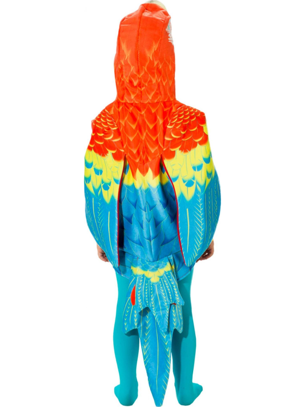 Déguisement Perroquet Enfant 2–4 ans – Velours Doux, Ailes Colorées, Facile à Enfiler