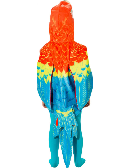 Déguisement Perroquet Enfant 2–4 ans – Velours Doux, Ailes Colorées, Facile à Enfiler