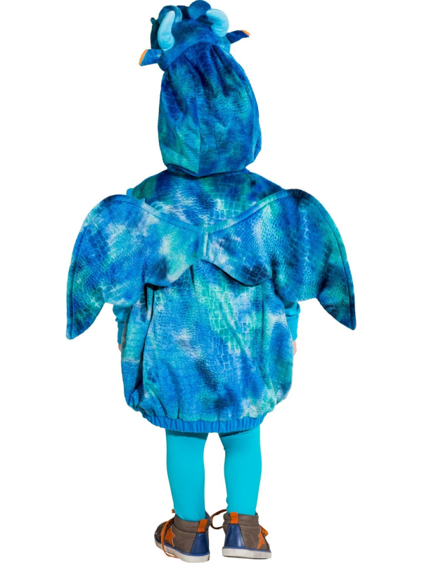 Déguisement Dragon Bleu Enfant 2–4 ans – Velours & Ailes