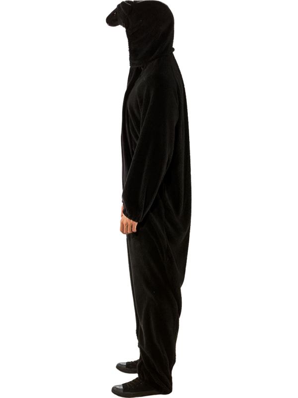 Déguisement Mouton Noir Homme – Combinaison Peluche 175–190 cm