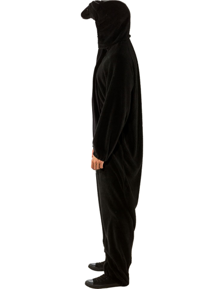 Déguisement Mouton Noir Homme – Combinaison Peluche 175–190 cm