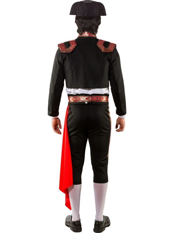 Déguisement Torero Homme – Traje de Luces Noir & Rouge (Tailles 46/48 à 58/60)