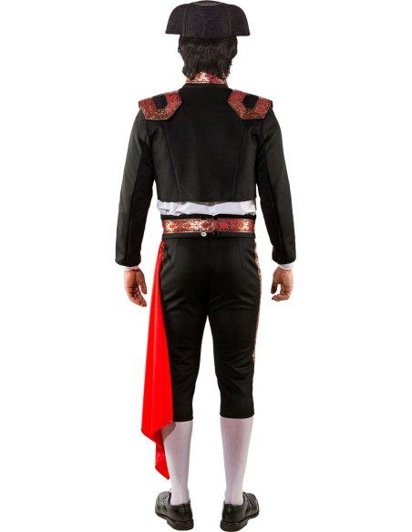 Déguisement Torero Homme – Traje de Luces Noir & Rouge (Tailles 46/48 à 58/60)