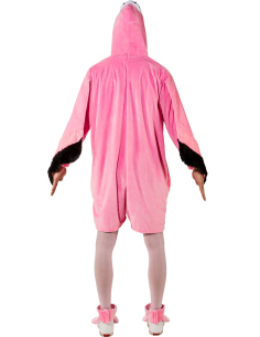 Déguisement Flamant Rose Homme – Combinaison Peluche + Chaussons (1,75 m à 1,95 m) 2