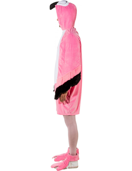 Déguisement Flamant Rose Homme – Combinaison Peluche + Chaussons (1,75 m à 1,95 m)