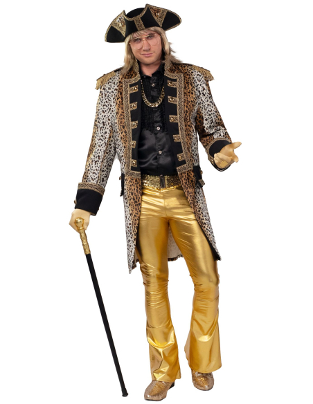 Veste Léopard Dorée Homme – Style Pimp & Disco Années 70