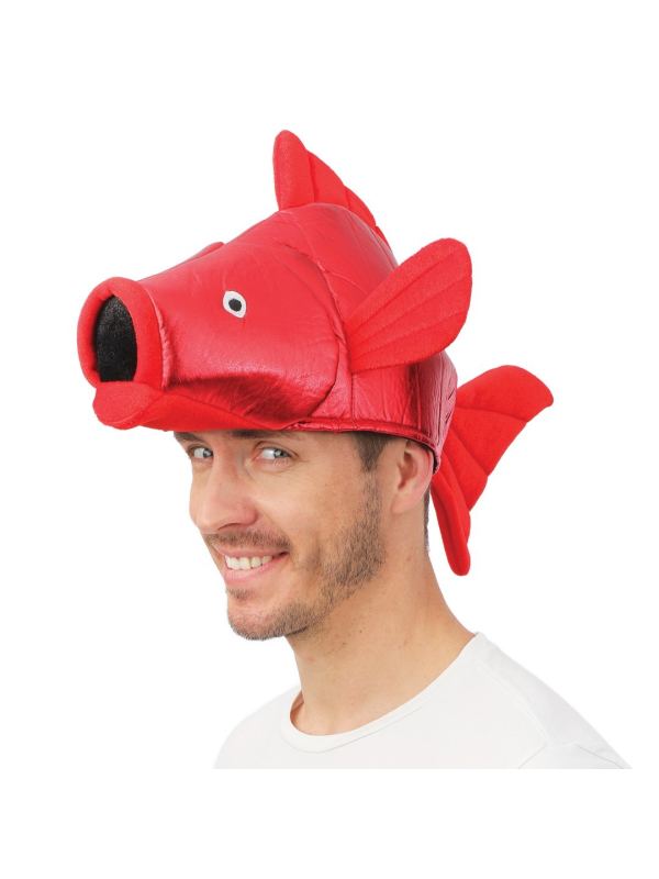 Chapeau Poisson Rouge Adulte – Accessoire de Déguisement Humoristique