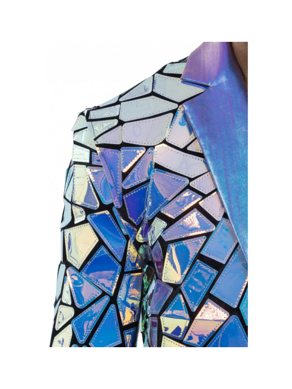 Veste Holographique Homme – Effet Mosaïque Miroir (Tailles M à XL)