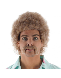 Perruque Homme Style Jeff des Tuche + Moustache – Look Rétro & Humour
