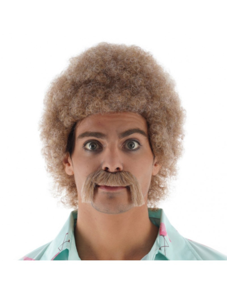 Perruque Homme Style Jeff des Tuche + Moustache – Look Rétro & Humour