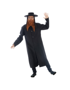 Déguisement Homme “Rabbi Jacob” – Manteau Long + Barbe + Chapeau