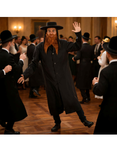 Déguisement Homme “Rabbi Jacob” – Manteau Long + Barbe + Chapeau 2