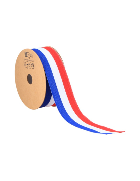 Ruban Tricolore France 3 cm x 10 m – Bleu Blanc Rouge
