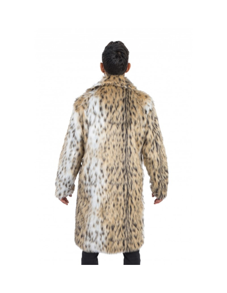Manteau Long Fausse Fourrure Léopard Homme – XL & XXL – Spécial Carnaval de Dunkerque