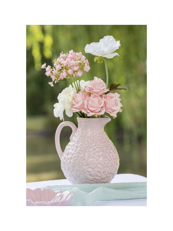 Tiges d’Anémones Artificielles Blanc ou Rose – Lot de 6 (38 cm)