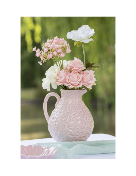 Tiges d’Anémones Artificielles Blanc ou Rose – Lot de 6 (38 cm)
