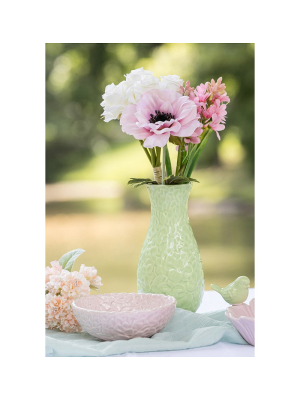 Tiges d’Anémones Artificielles Blanc ou Rose – Lot de 6 (38 cm)