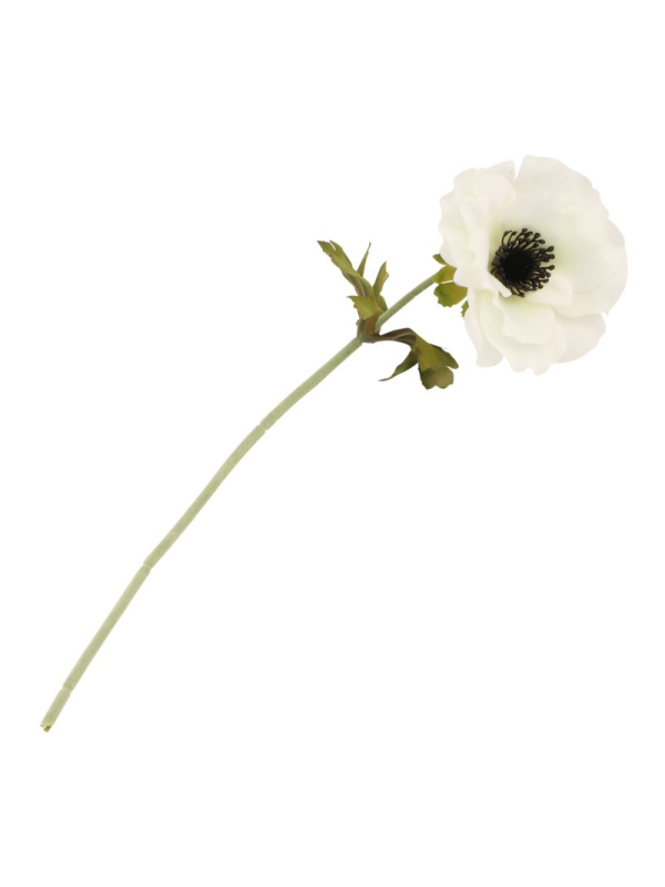 Tiges d’Anémones Artificielles BlancLot de 6 (38 cm)