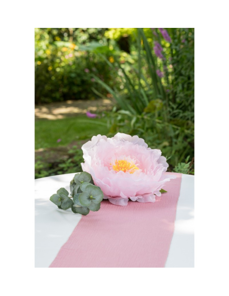 Tête de Pivoine en Tulle – Rose ou Blanche – Ø 28 cm