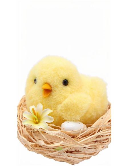 Poussin Jaune dans Nid – 3 Assortiments – Ø 6 cm