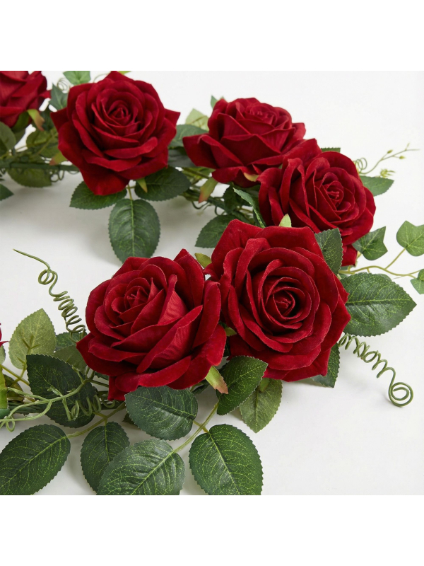 Centre de Table Roses Luxe en Velours – 2 m –...