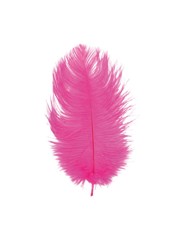 Plumes d’autruche 30–35 cm (lot de 2) – Accessoires premium pour tricorne & costumes nobles fushia