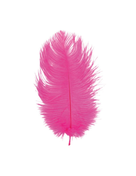 Plumes d’autruche 30–35 cm (lot de 2) – Accessoires premium pour tricorne & costumes nobles fushia