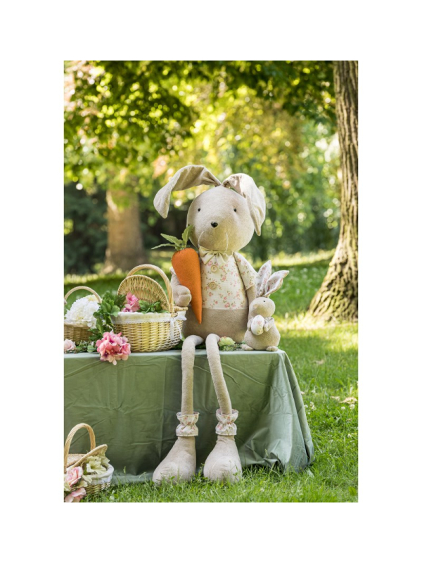 Décoration Lapin de Pâques XL Liberty – Géant 190 cm avec Carotte