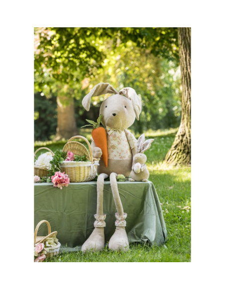 Décoration Lapin de Pâques XL Liberty – Géant 190 cm avec Carotte
