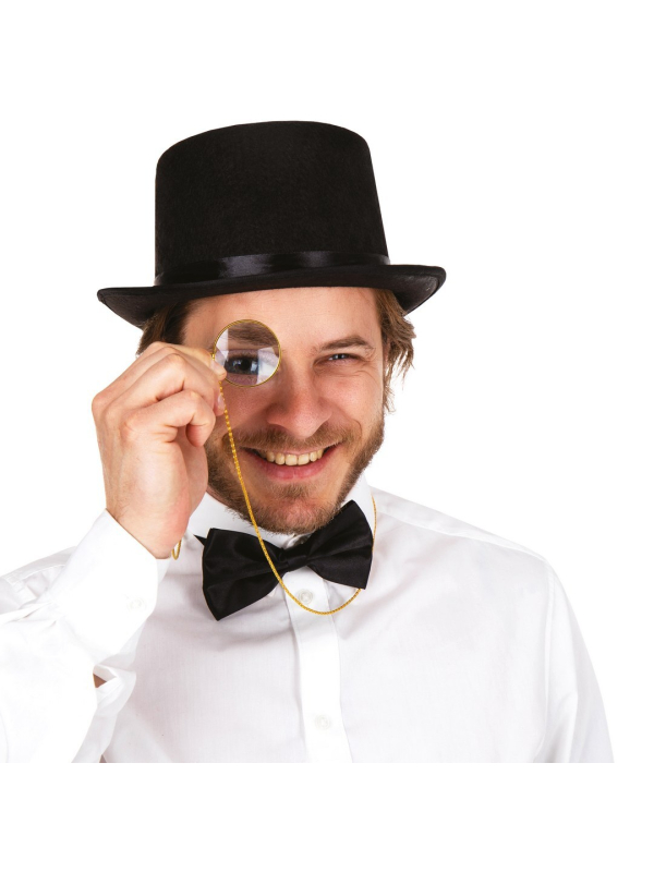 Monocle Doré avec Chaîne – Accessoire Gentleman & Aristocrate Victorien