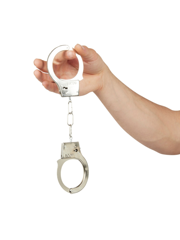 Menottes de Policier Métal – Accessoire Réaliste Costume Police
