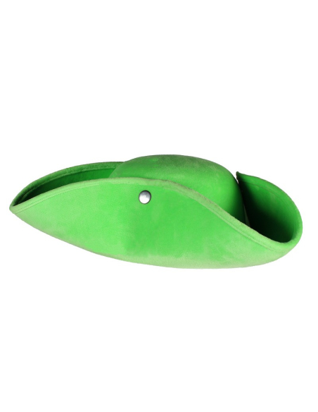 Tricorne Velours Vert – Chapeau Baroque Haut de Gamme